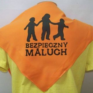 Chusta poliestrowa z nadrukiem