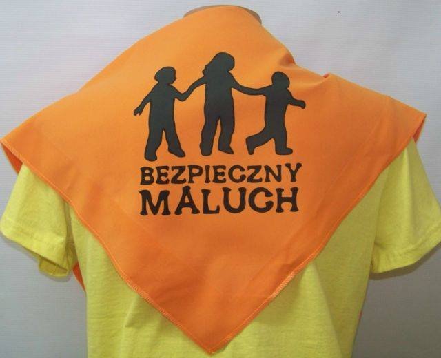 Chusta poliestrowa z nadrukiem